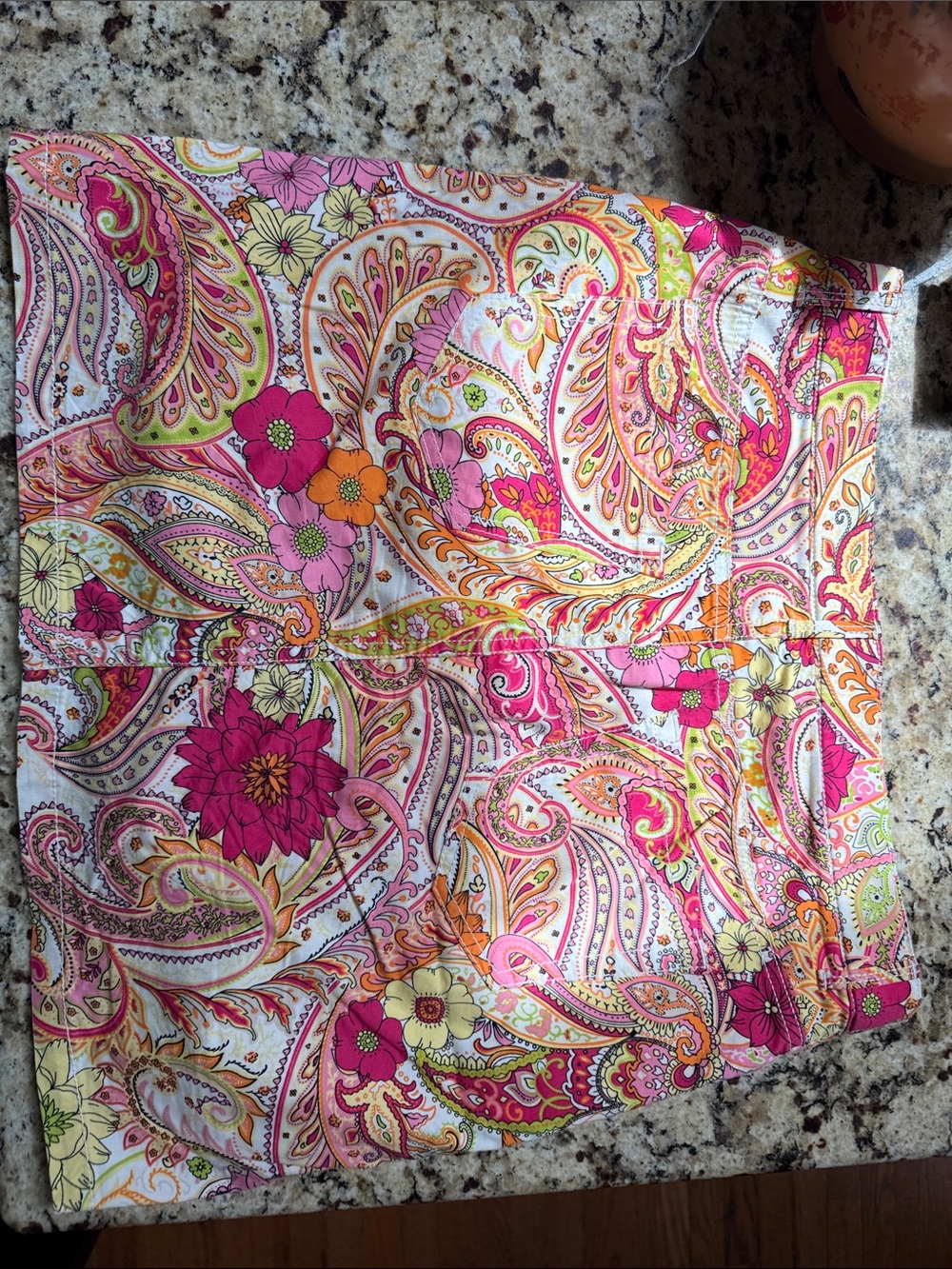 croft & barrow Pink & Orange Paisley Floral Skort - Picture 5 of 5